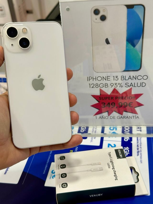 IPHONE 13 BLANCO 128GB 93% SALUD