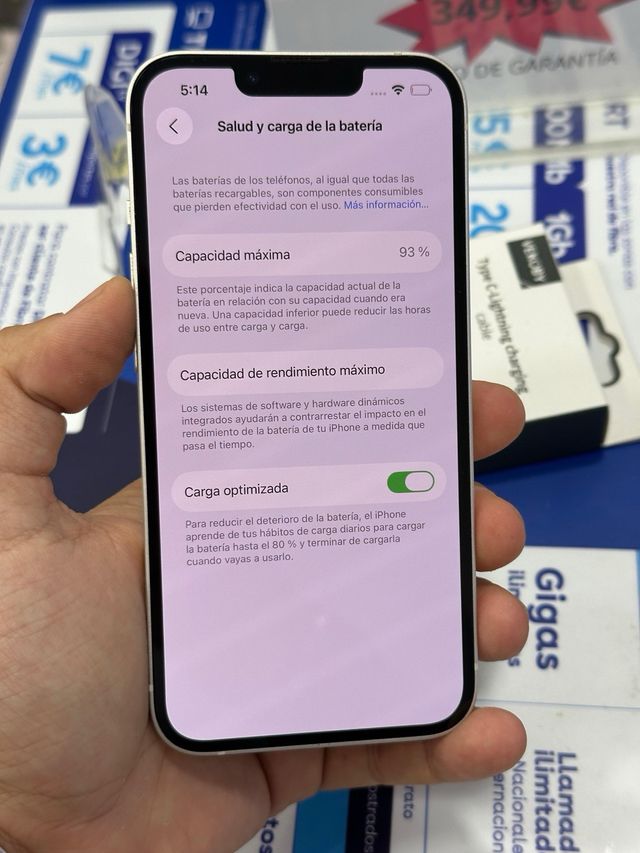 IPHONE 13 BLANCO 128GB 93% SALUD