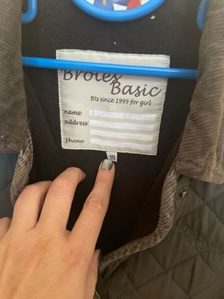 Chaqueta niño Brotes marrón acolchada TALLA 10