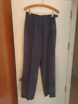 Traje de chaqueta azul mujer