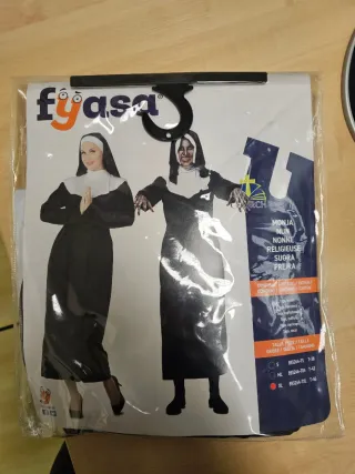 Disfraz de Monja Frasa Talla XL