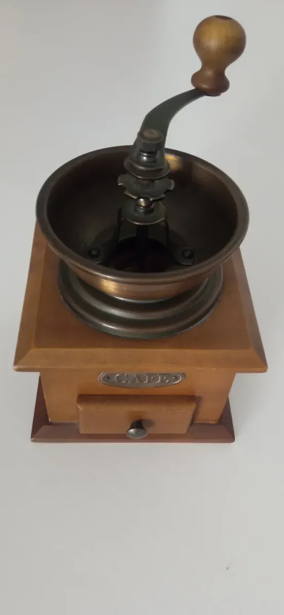 Molinillo de café decorativo madera y metal