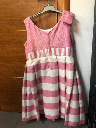 Vestido niña rosa y blanco 11 años