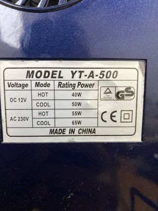 Mini Nevera Eléctrica Azul