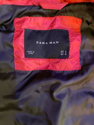 Chaleco acolchado ZARA MAN rojo hombre