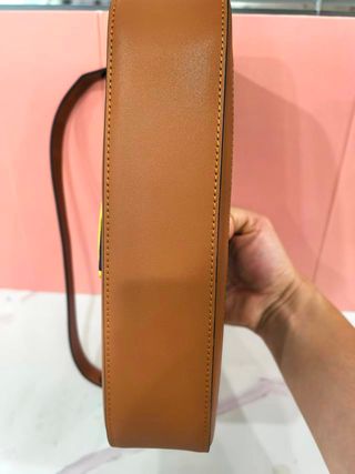 Borsa Fendi a righe marroni e beige