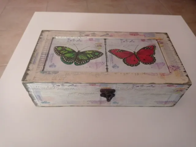 Caja joyero decorada mariposas