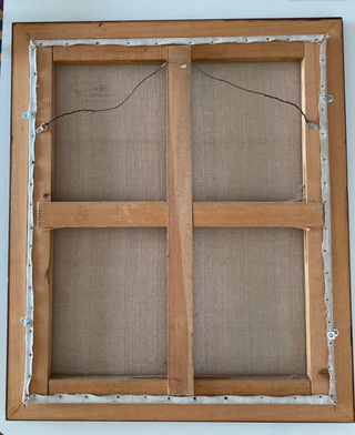 Pintura al óleo enmarcada, retrato del Dr. Felix R