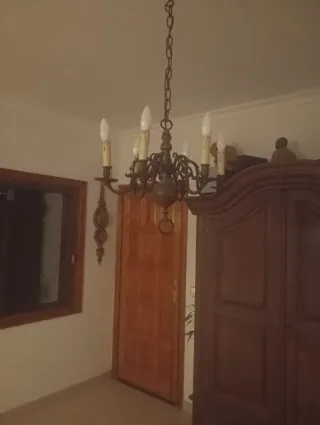 Lámpara de techo metal dorada