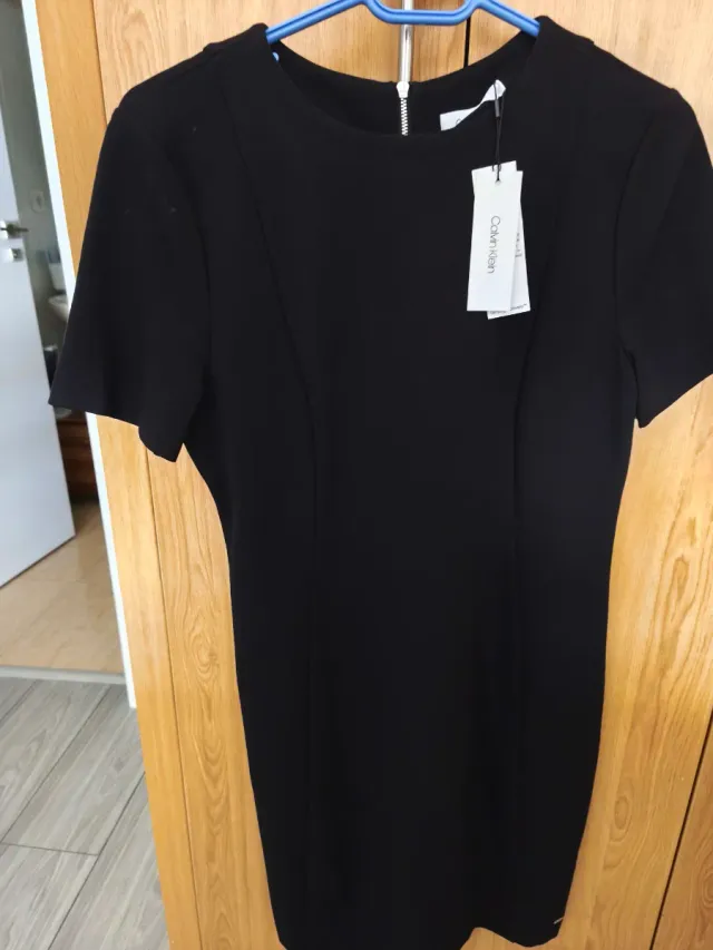 Vestido Negro Calvin Klein Talla 38 Nuevo