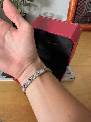 Pulsera Cartier Love Diamantes, tamaño 18-19 
