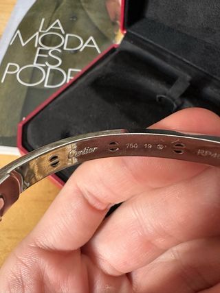 Pulsera Cartier Love Diamantes, tamaño 18-19 