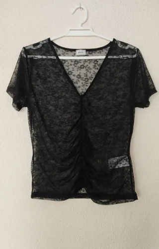 Blusa transparente Talla S, da más