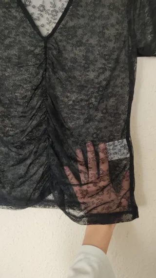 Blusa transparente Talla S, da más