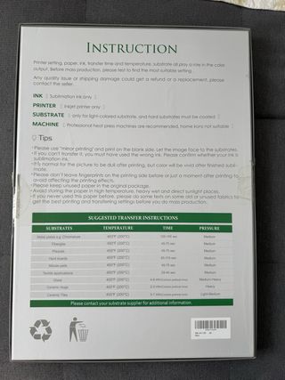 Papel Sublimación A-SUB A3 120g 100 hojas
