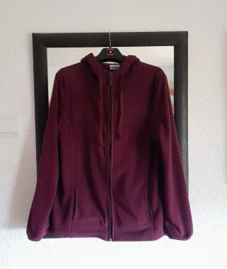 Sudadera polar con capucha y cremallera mujer M. 