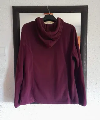 Sudadera polar con capucha y cremallera mujer M. 