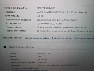PC Gaming I5 8600k GTX 1650 Blanca