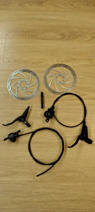 Juego Frenos Disco Bicicleta + Manetas