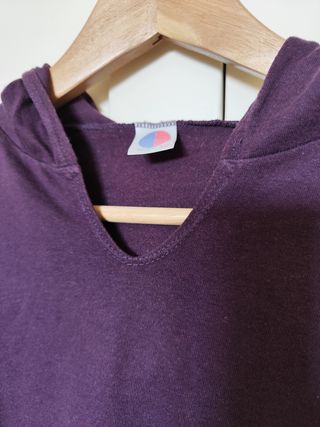 Camiseta mujer con capucha larga talla S