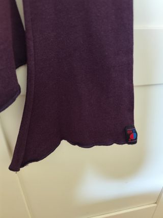 Camiseta mujer con capucha larga talla S