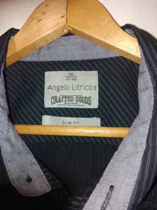 Camisa Angelo Litrico Negra Talla XXXL