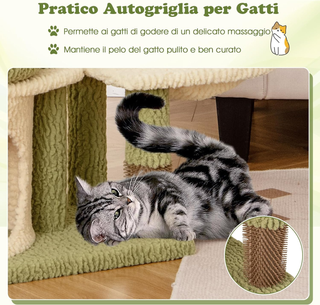 Tiragraffi per Gatto Alto 100 cm, Albero Tiragraff