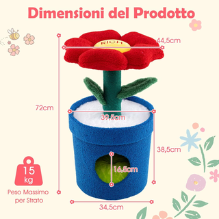 Albero per Gatti con Posatoio a Forma di Fiore, Co
