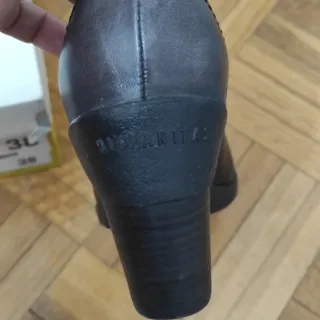 Zapatos Hispanitas Marrón y Negro. Tacon 8cm T38