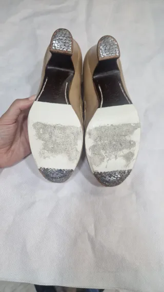Zapatos Flamenco Begoña Cervera Beige Correa 36.5 