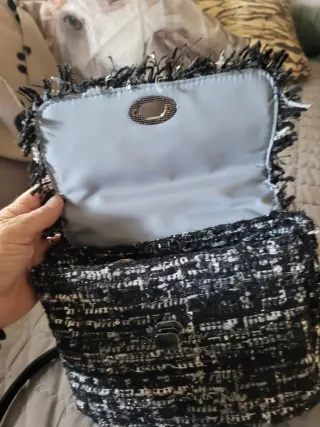Borsa Tweed Nera e Bianca