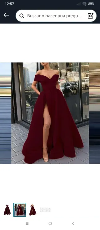 Vestido largo rojo de fiesta