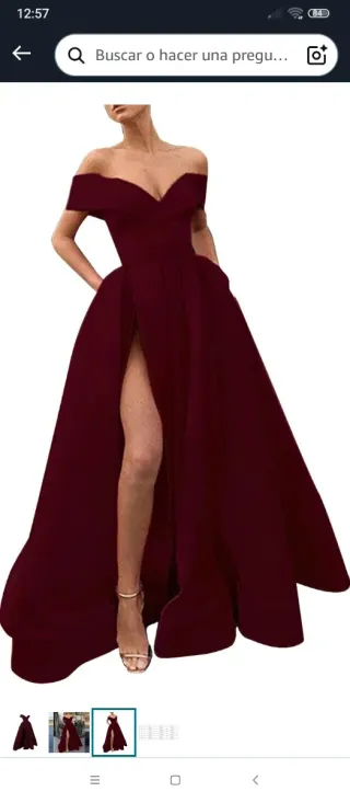 Vestido largo rojo de fiesta