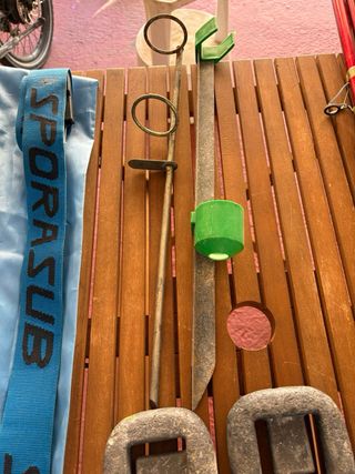 Pesas de buceo y pesca desde playa