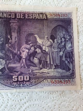 Billete 500 Pesetas Banco de España 1928 muy bueno