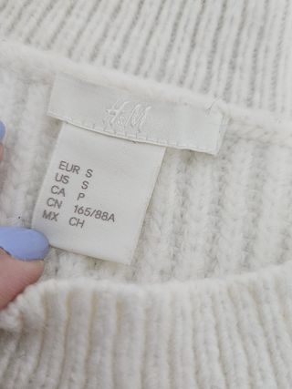 Jersey mujer blanco con adornos dorados