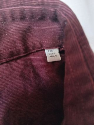 Camisa micropana Massimo Dutti vino Talla L