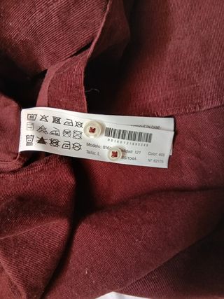 Camisa micropana Massimo Dutti vino Talla L