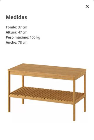 Banco/mesa auxiliar RÅGRUND Ikea Bambú