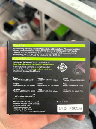 Adaptador WiFi 6 Mini USB BrosTrend AX900