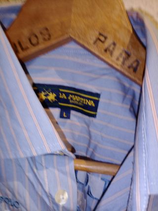 Camisa La Martina Hombre Azul Rayas