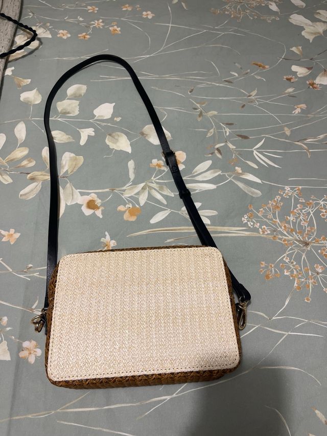 Bolso Uterqüe Marrón y Verde