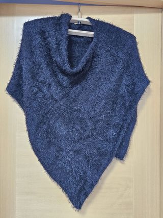 Poncho mujer negro