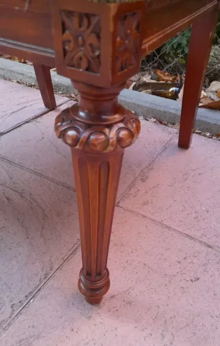 Conjunto 2 butacas madera y terciopelo