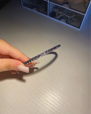 Bracciale rigido blu e oro