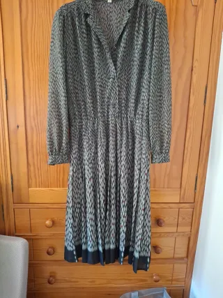 Vestido camisero gasa estampado