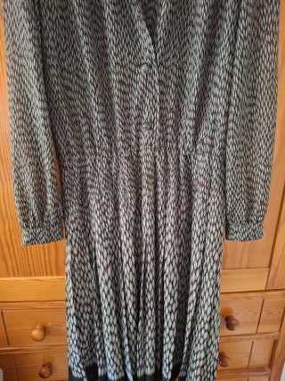 Vestido camisero gasa estampado