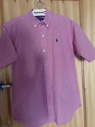Camisa Polo Ralph Lauren cuadros roja