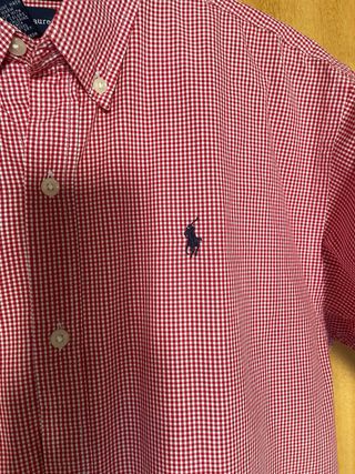 Camisa Polo Ralph Lauren cuadros roja