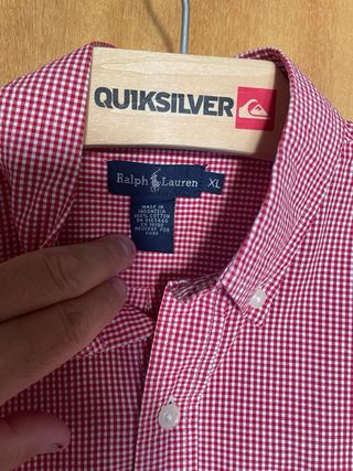 Camisa Polo Ralph Lauren cuadros roja